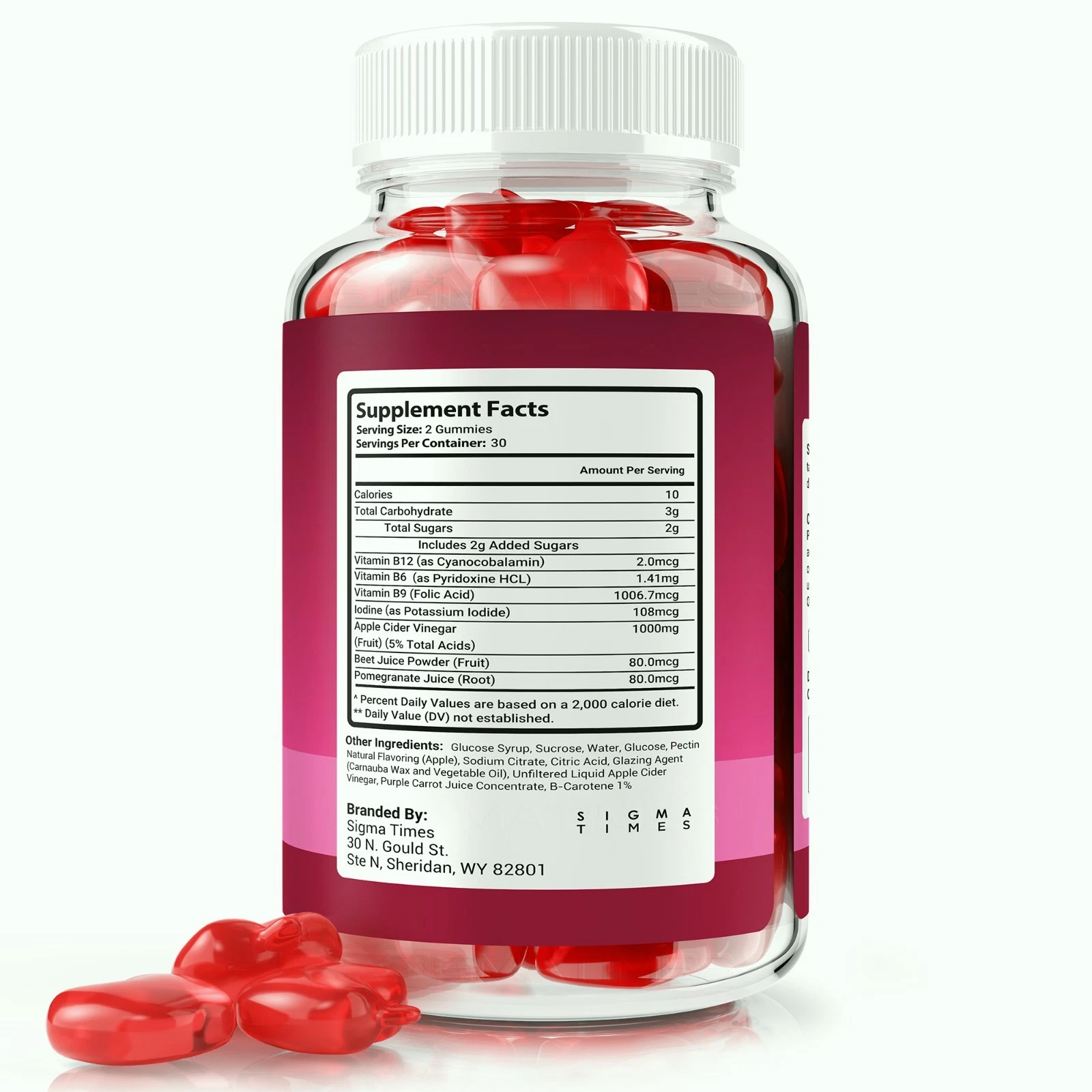 Bottle image showing the supplied LipoTrine Supplement Facts label